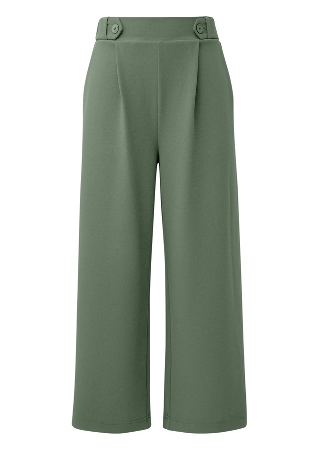 QS Culotte Sommerhose mit Knopf-Design am Gummibund