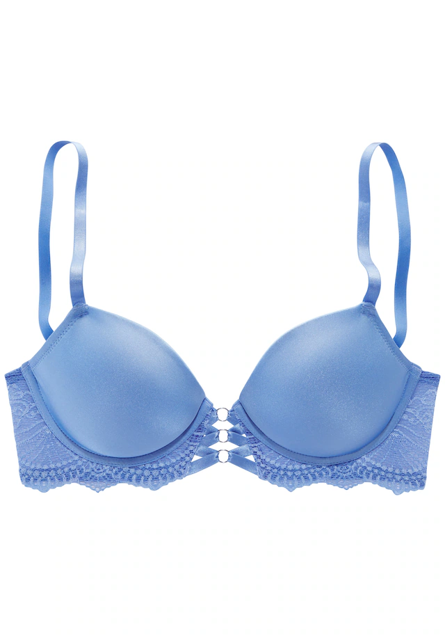 LASCANA Push-up-BH »Eleonora« mit feiner Schnürung in Satin-Optik, sexy Dessous, Amira-Kollektion