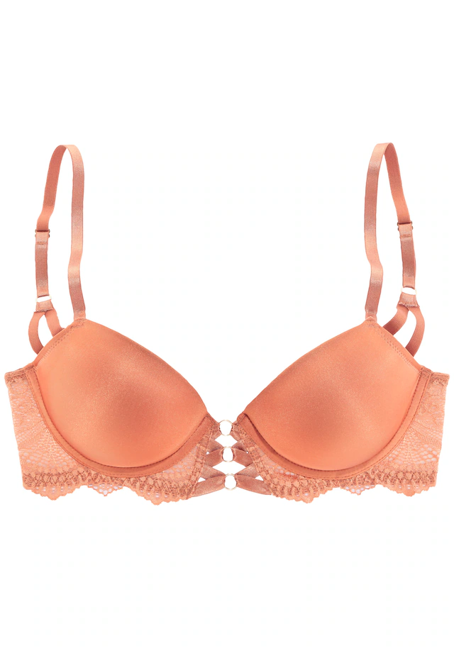 LASCANA Push-up-BH »Eleonora« mit feiner Schnürung in Satin-Optik, sexy Dessous, Amira-Kollektion