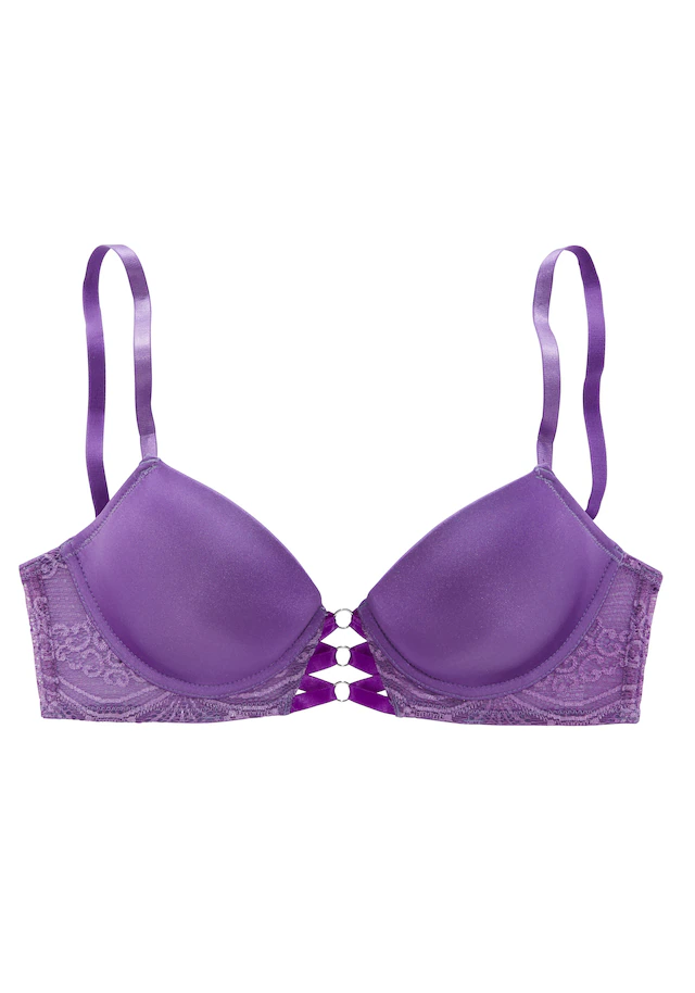 LASCANA Push-up-BH »Eleonora« mit feiner Schnürung in Satin-Optik, sexy Dessous, Amira-Kollektion