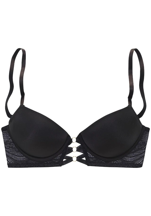 LASCANA Push-up-BH »Eleonora« mit feiner Schnürung in Satin-Optik, sexy Dessous, Amira-Kollektion