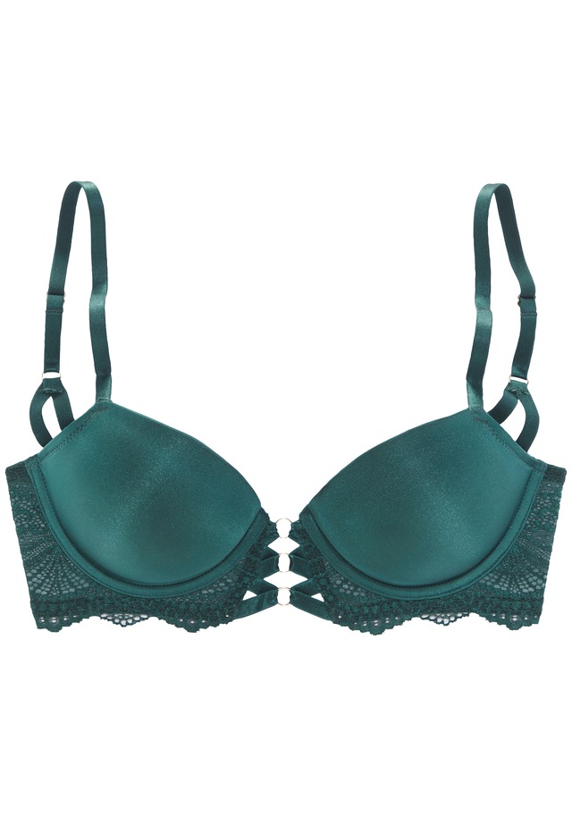 LASCANA Push-up-BH »Eleonora« mit feiner Schnürung in Satin-Optik, sexy Dessous, Amira-Kollektion