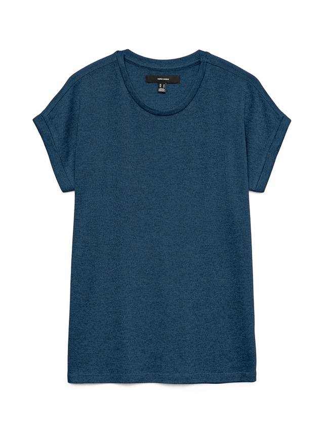Vero Moda »VMBRIANNA SS O-NECK PULLOVER BOO REP« mit überschnittenen Schultern mit Umschlagsaum