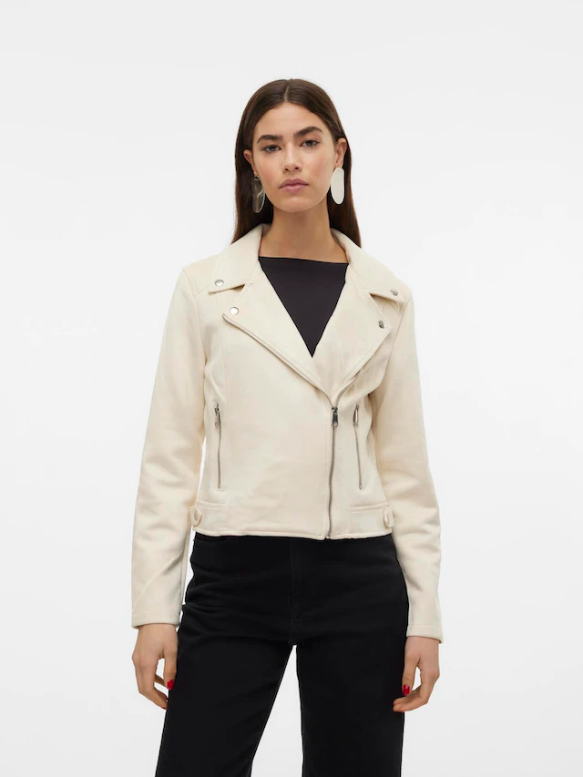 Vero Moda Bikerjacke »VMJOSE SHORT FAUX SUEDE JACKET GA NOOS« mit asymetrischem Reißverschluss