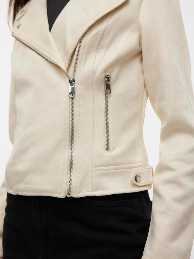 Vero Moda Bikerjacke »VMJOSE SHORT FAUX SUEDE JACKET GA NOOS« mit asymetrischem Reißverschluss
