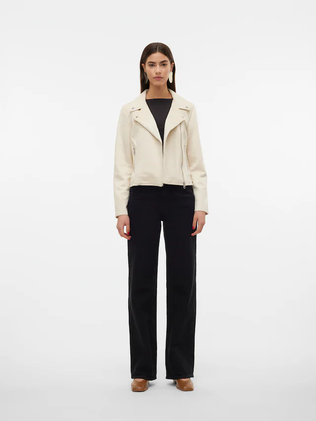 Vero Moda Bikerjacke »VMJOSE SHORT FAUX SUEDE JACKET GA NOOS« mit asymetrischem Reißverschluss