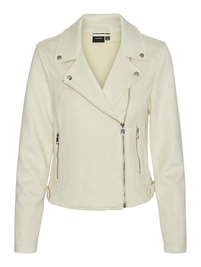 Vero Moda Bikerjacke »VMJOSE SHORT FAUX SUEDE JACKET GA NOOS« mit asymetrischem Reißverschluss