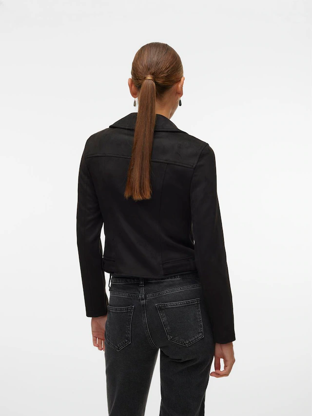 Vero Moda Bikerjacke »VMJOSE SHORT FAUX SUEDE JACKET GA NOOS« mit asymetrischem Reißverschluss
