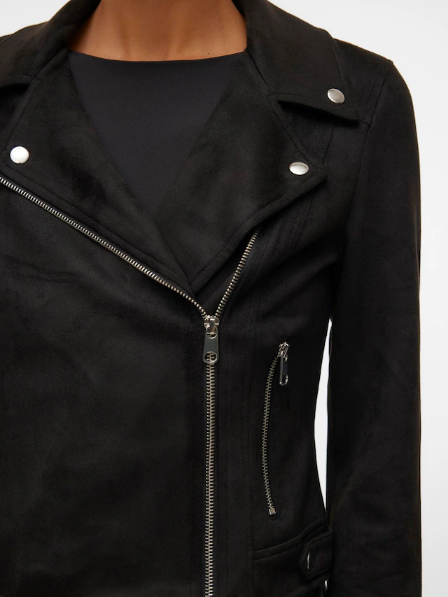 Vero Moda Bikerjacke »VMJOSE SHORT FAUX SUEDE JACKET GA NOOS« mit asymetrischem Reißverschluss