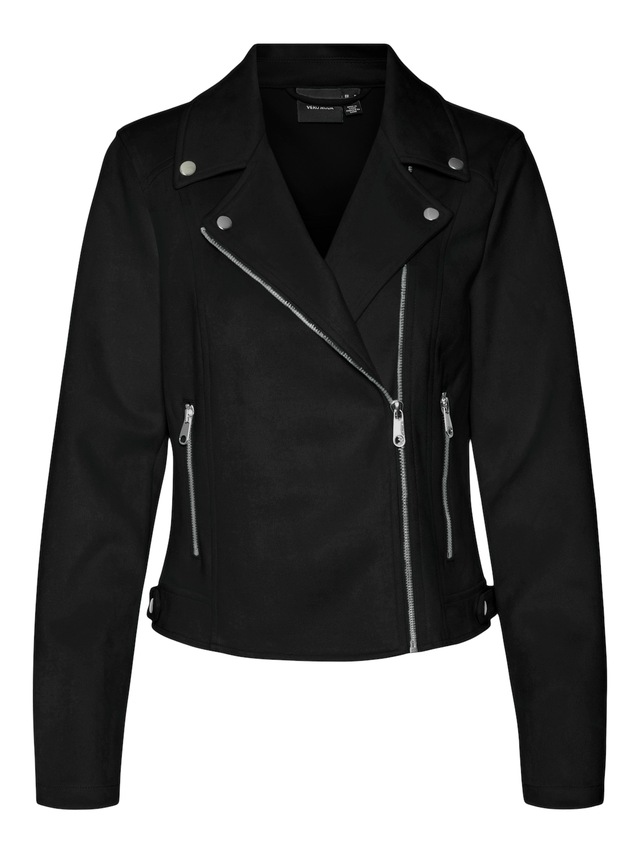 Vero Moda Bikerjacke »VMJOSE SHORT FAUX SUEDE JACKET GA NOOS« mit asymetrischem Reißverschluss