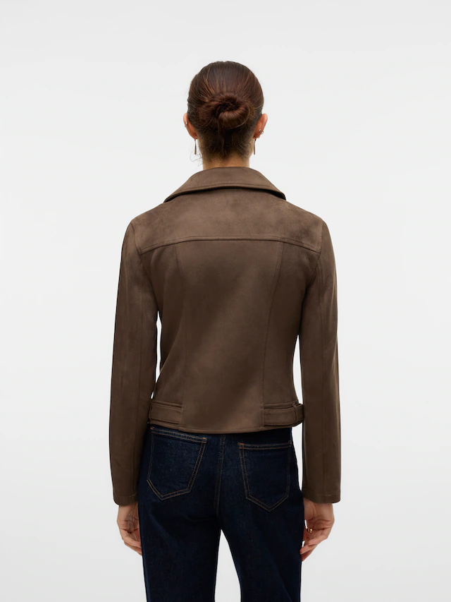 Vero Moda Bikerjacke »VMJOSE SHORT FAUX SUEDE JACKET GA NOOS« mit asymetrischem Reißverschluss