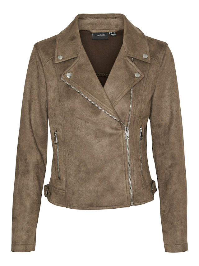 Vero Moda Bikerjacke »VMJOSE SHORT FAUX SUEDE JACKET GA NOOS« mit asymetrischem Reißverschluss