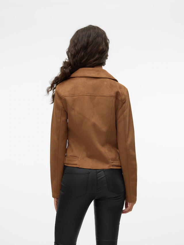 Vero Moda Bikerjacke »VMJOSE SHORT FAUX SUEDE JACKET GA NOOS« mit asymetrischem Reißverschluss