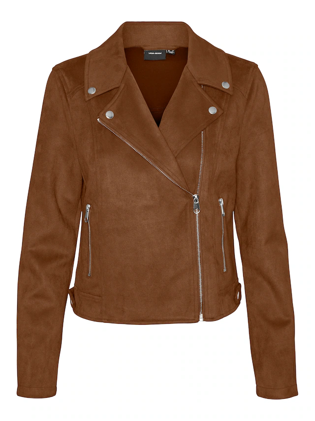 Vero Moda Bikerjacke »VMJOSE SHORT FAUX SUEDE JACKET GA NOOS« mit asymetrischem Reißverschluss