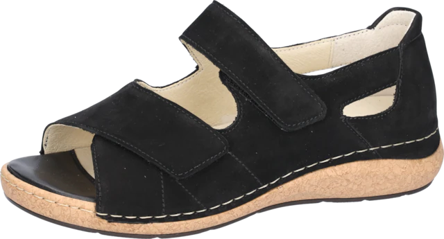 Waldläufer Sandale »K-Heliett« , Sommerschuh, Sandalette, Keilabsatz, in Komfortweite K (= extraweit)