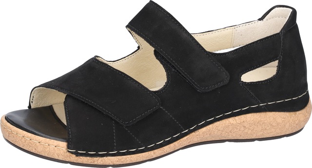 Waldläufer Sandale »K-Heliett« , Sommerschuh, Sandalette, Keilabsatz, in Komfortweite K (= extraweit)