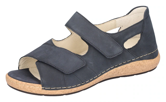 Waldläufer Sandale »K-Heliett« , Sommerschuh, Sandalette, Keilabsatz, in Komfortweite K (= extraweit)