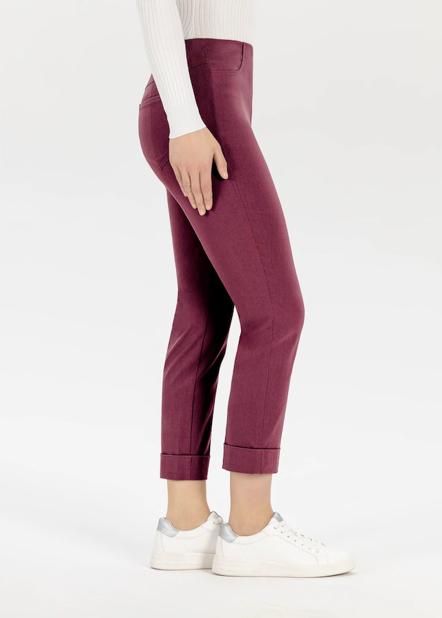 Stehmann Stretch-Hose mit aufschlag am Saum