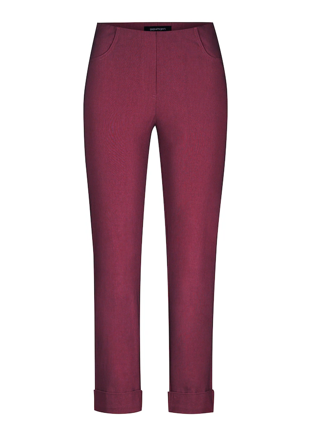 Stehmann Stretch-Hose mit aufschlag am Saum