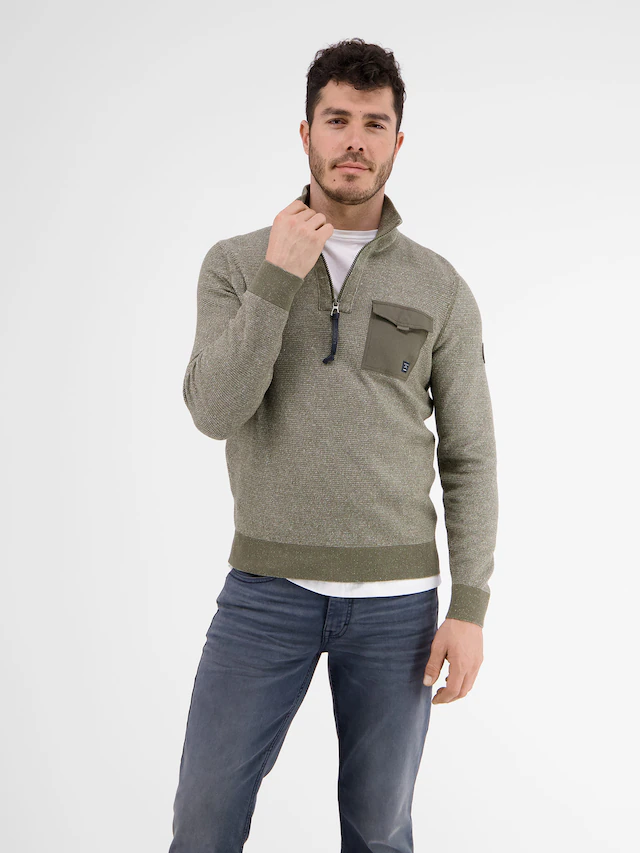 LERROS Strickpullover »Stricktroyer in kerniger Optik«