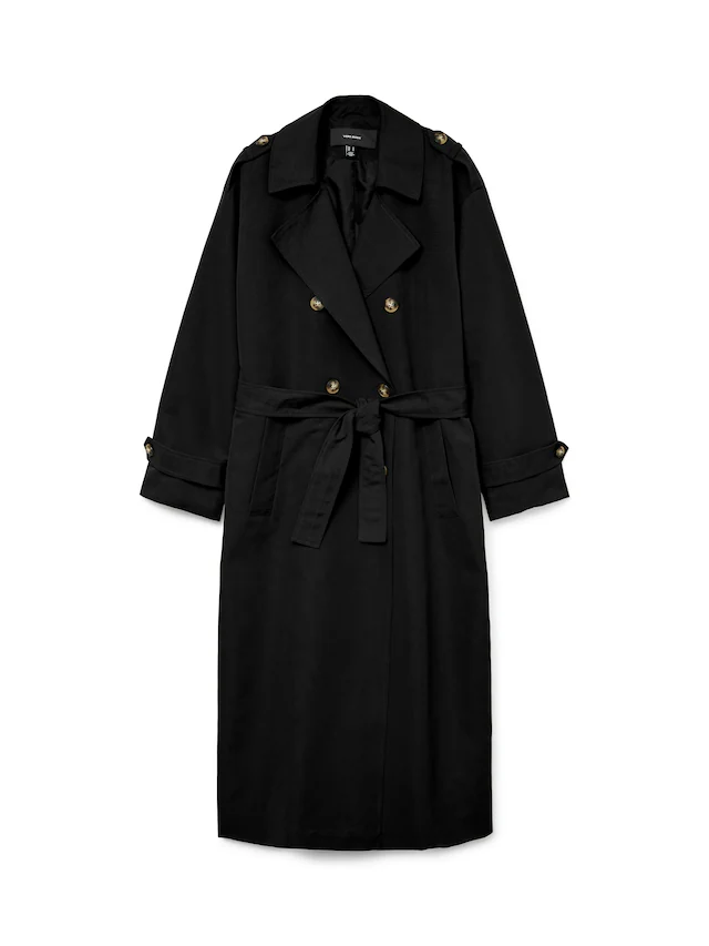 Vero Moda Trenchcoat »VMCHLOE LONG TRENCHCOAT GA NOOS« Zweireiher mit Bindegürtel, Oversized