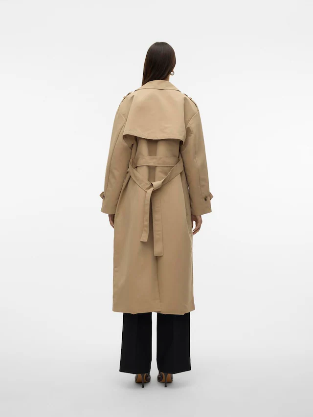 Vero Moda Trenchcoat »VMCHLOE LONG TRENCHCOAT GA NOOS« Zweireiher mit Bindegürtel, Oversized