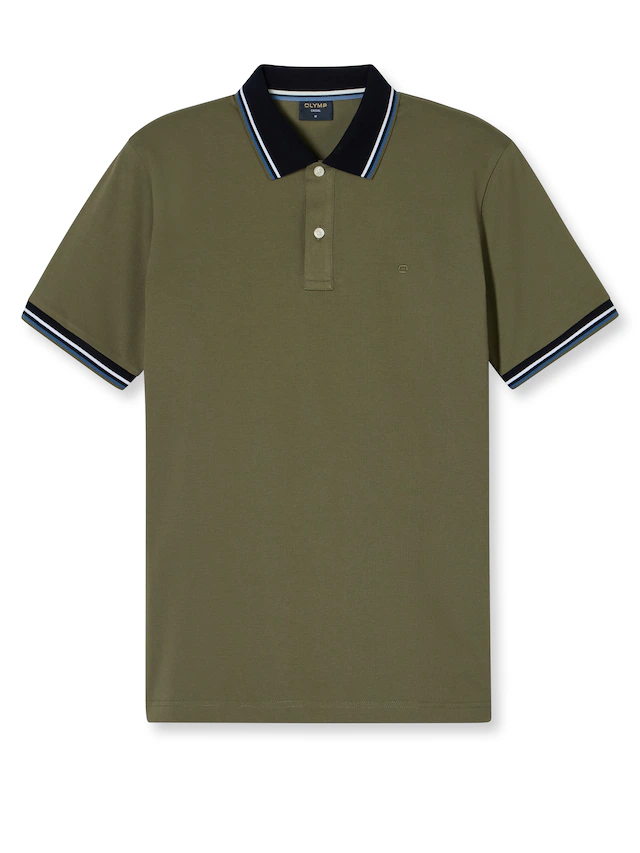OLYMP Poloshirt »Casual« farbliche Kontrast-Details