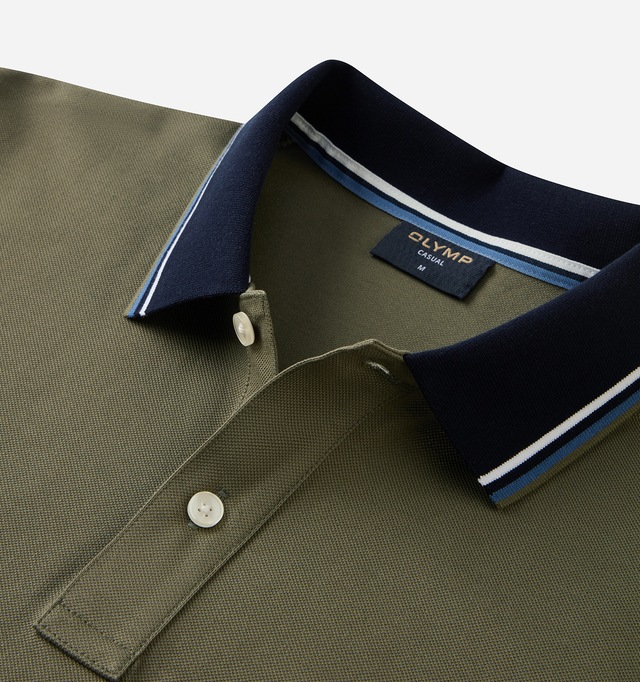 OLYMP Poloshirt »Casual« farbliche Kontrast-Details