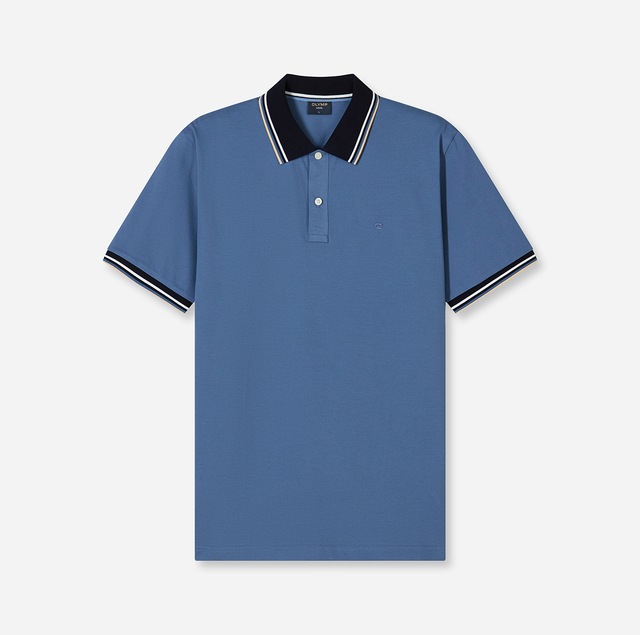 OLYMP Poloshirt »Casual« farbliche Kontrast-Details