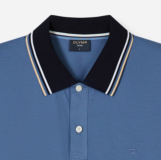 OLYMP Poloshirt »Casual« farbliche Kontrast-Details