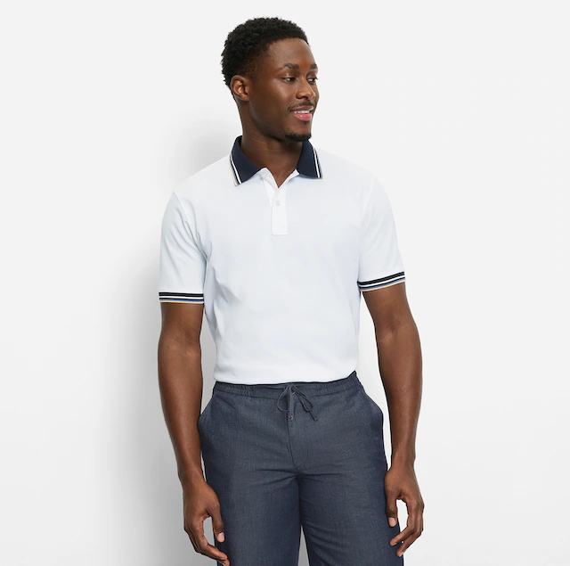 OLYMP Poloshirt »Casual« farbliche Kontrast-Details