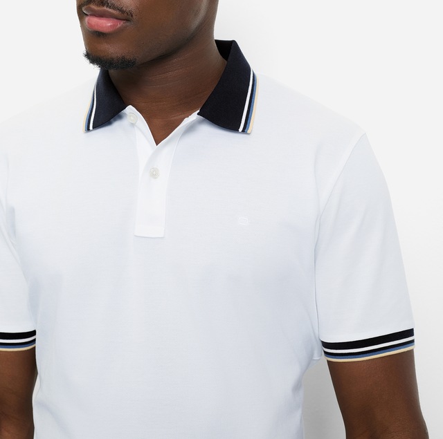 OLYMP Poloshirt »Casual« farbliche Kontrast-Details