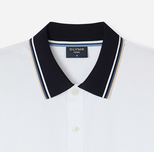 OLYMP Poloshirt »Casual« farbliche Kontrast-Details