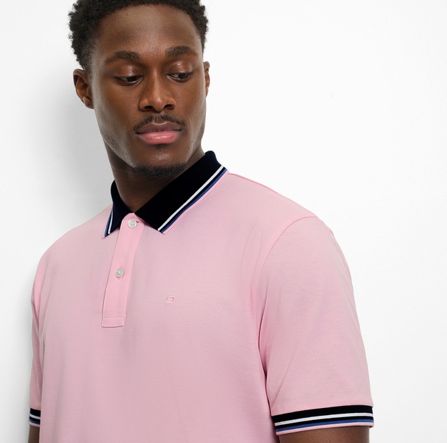 OLYMP Poloshirt »Casual« farbliche Kontrast-Details