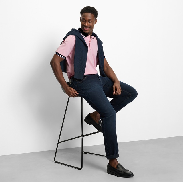 OLYMP Poloshirt »Casual« farbliche Kontrast-Details