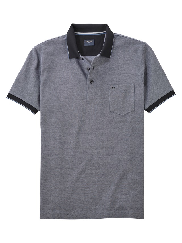 OLYMP Poloshirt »Casual« Two-Tone Piqué, Seitenschlitzen im Saum