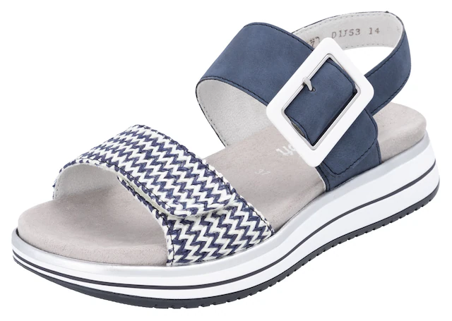 Remonte Keilsandalette »ELLE-Collection« , Sommerschuh, Sandale, Komfortschuh mit praktischen Klettverschlüssen