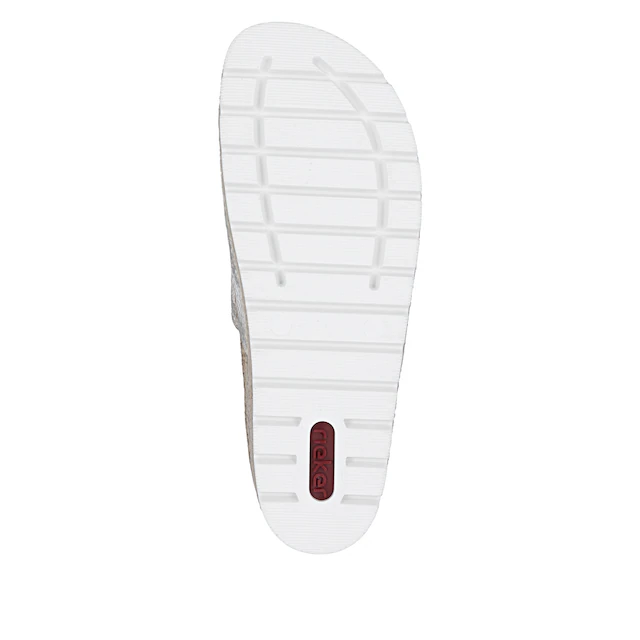 Rieker Pantolette Sommerschuh, Schlappen mit modischem Plateau
