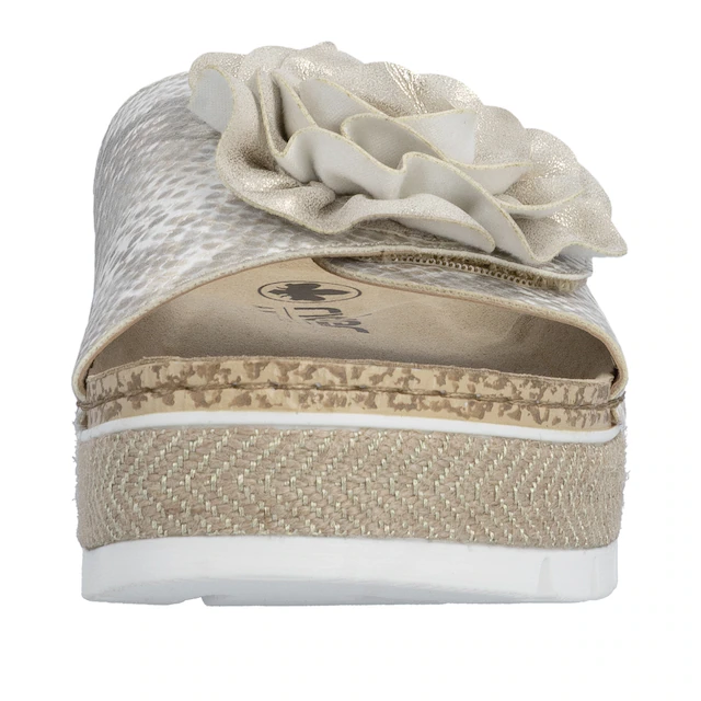 Rieker Pantolette Sommerschuh, Schlappen mit modischem Plateau