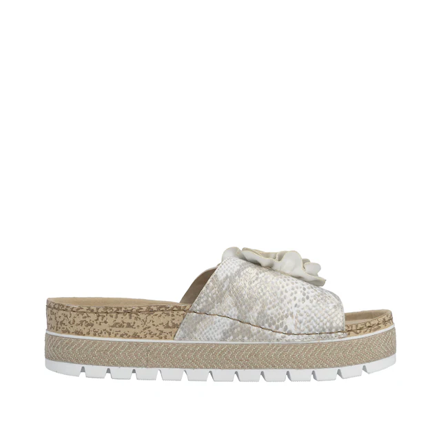 Rieker Pantolette Sommerschuh, Schlappen mit modischem Plateau