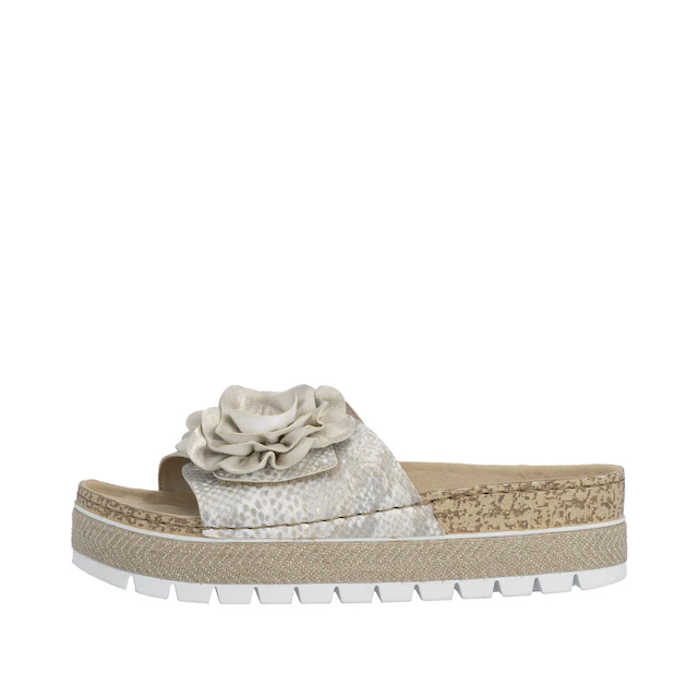 Rieker Pantolette Sommerschuh, Schlappen mit modischem Plateau
