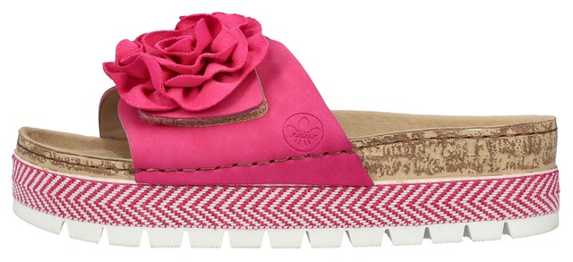 Rieker Pantolette Sommerschuh, Schlappen mit modischem Plateau