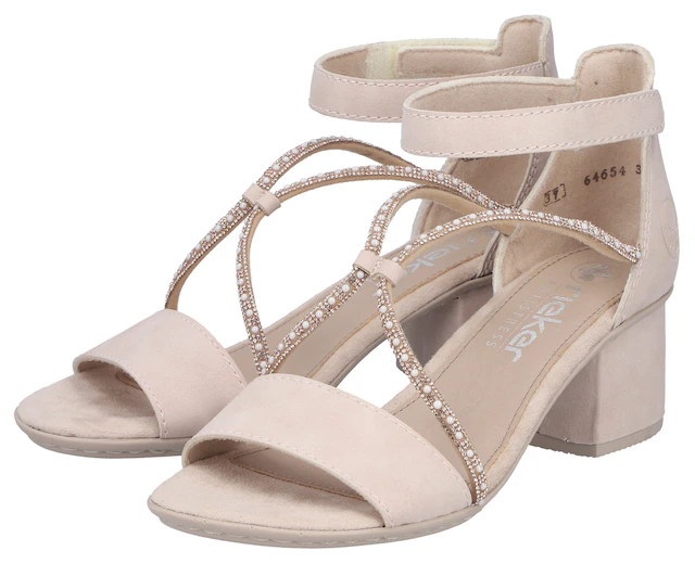 Rieker Sandalette Sommerschuh, Sandale, Blockabsatz, mit praktischem Klettverschluss