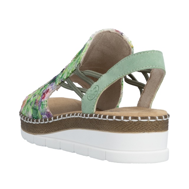 Rieker Sandale Sommerschuh, Sandalette, Keilabsatz, in modischer Optik