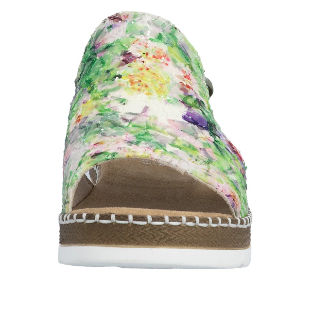 Rieker Sandale Sommerschuh, Sandalette, Keilabsatz, in modischer Optik