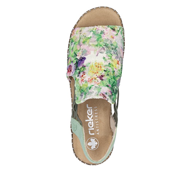 Rieker Sandale Sommerschuh, Sandalette, Keilabsatz, in modischer Optik