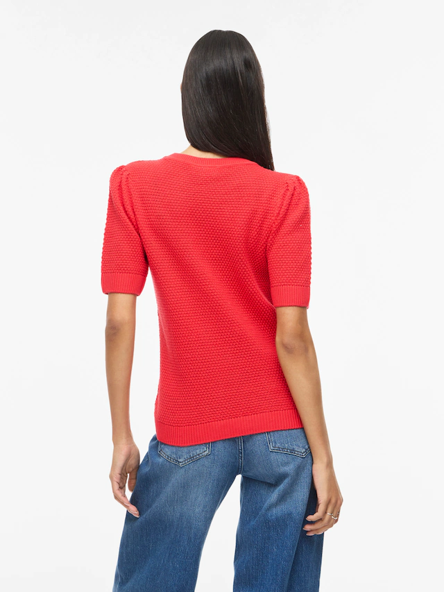 Vila Kurzarmpullover »VIDALO O-NECK S/S KNIT TOP - NOOS«