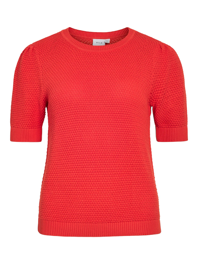 Vila Kurzarmpullover »VIDALO O-NECK S/S KNIT TOP - NOOS«