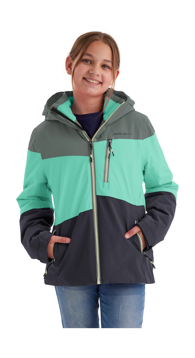 Killtec Outdoorjacke »KOW 170 GRLS JCKT« Funktionsjacke mit Kapuze und Schneefang, wasserdicht