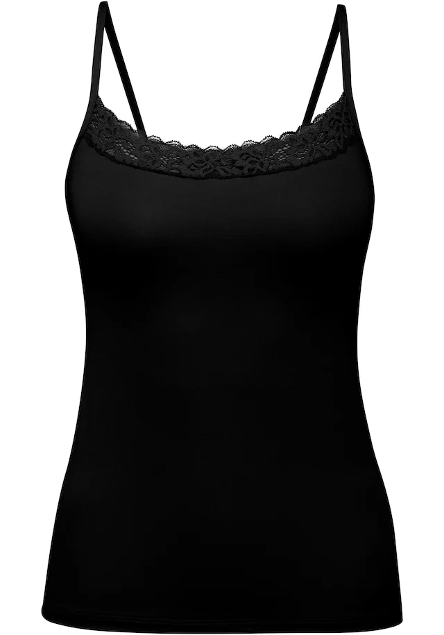 CALIDA Spaghettitop »Natural Comfort Lace« weiche Spitze, elastisch, Single Jersey Qualität, Cotton-Mix